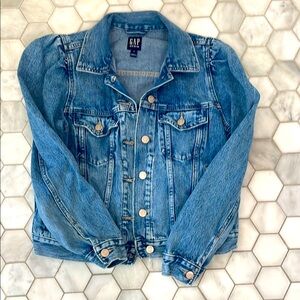 Gap Women’s Puff Sleeved Denim Jacket, Size M